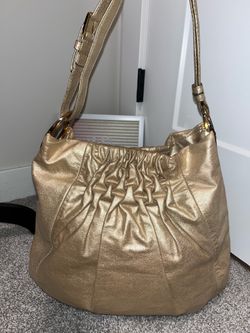 Michael Kors Metallic Hobo Light Gold Shoulder Bag