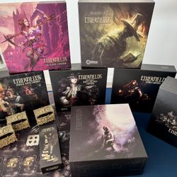 Etherfields All-In Kickstarter Edition – Sundrop Minis, Playmats, Sleeved – Great Condition