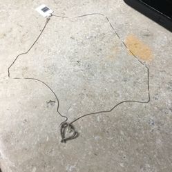 14k White Gold Necklace w/ Pendant