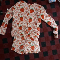 Strawberry Long Sleeve Short Set 