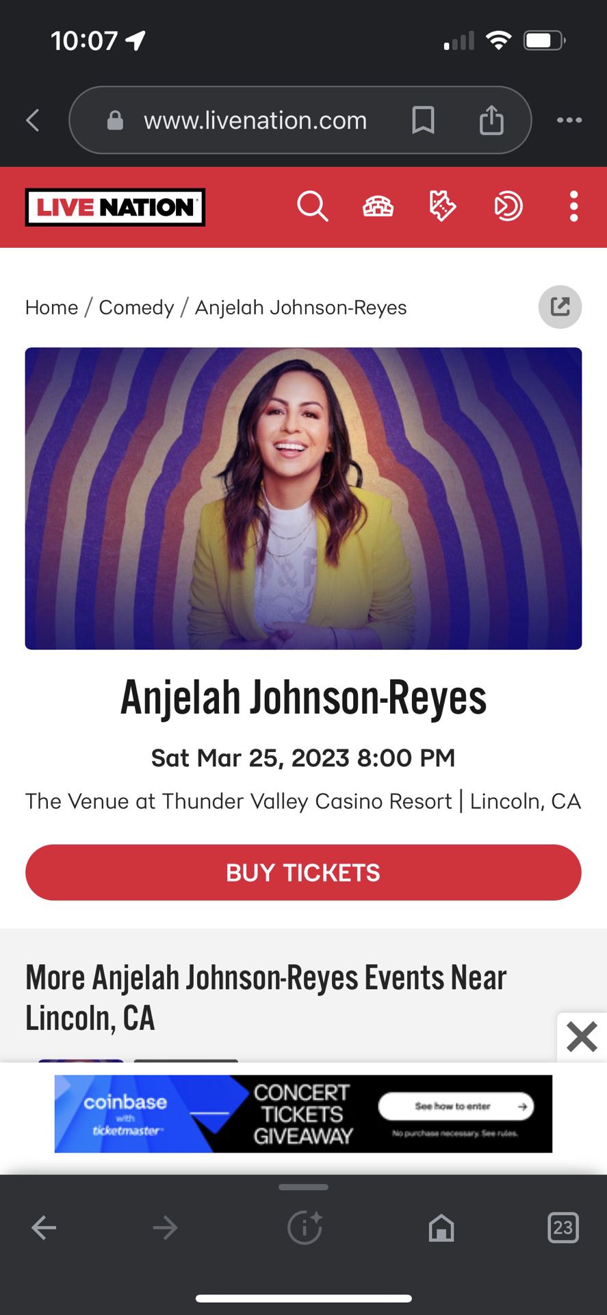 Anjelah Johnson Comedy Show Tickets - $200 For 2 Tickets 
