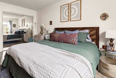 Queen headboard, toffee brown