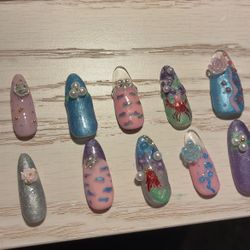 Mermaid Inspired Press-on Nails