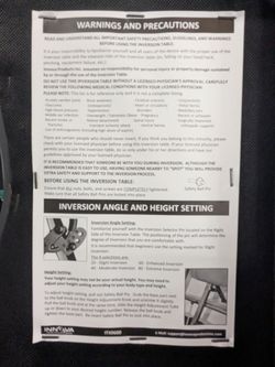 Inversion table