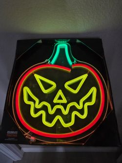 Celebrate Together Halloween Jack-O-Lantern LED Neon Style Wall Light Decor