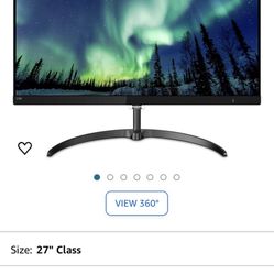 PHILIPS 276E8VJSB 27" Monitor, 4K UHD IPS, 1 Billion+ Colors, Ultranarrow Borders, Lowblue,