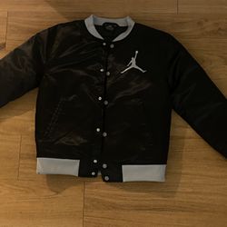 Jordon Varsity Jacket ( Black And Sliver)