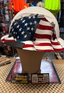 LIFT FULL BRIM AMERICAN FLAG SAFETY HARD HAT