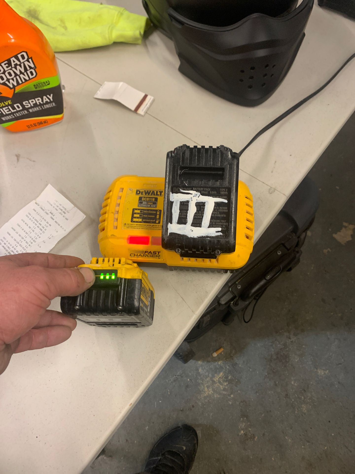 Dewalt batteries and a fast charger