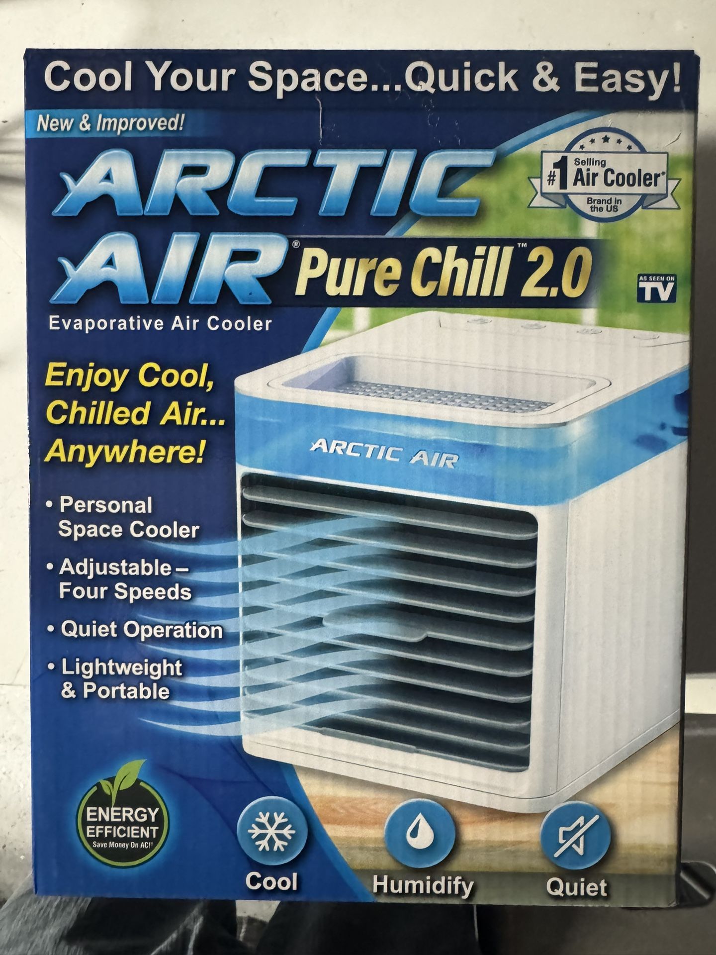 New In Box Arctic Air Evaporative Air Cooler. Must Pickup