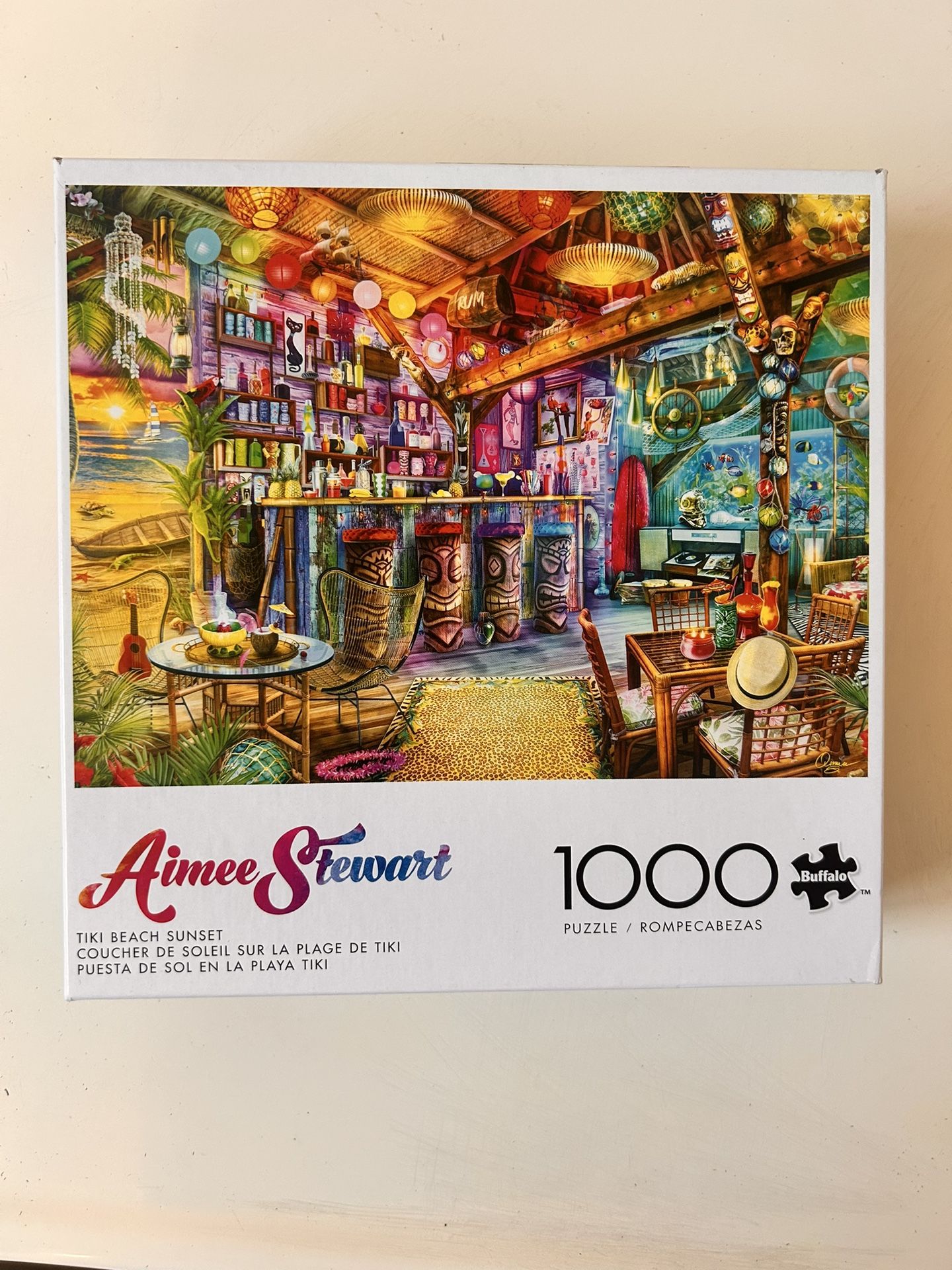 Buffalo Games Tiki Beach Sunset - 1000 Piece Puzzle