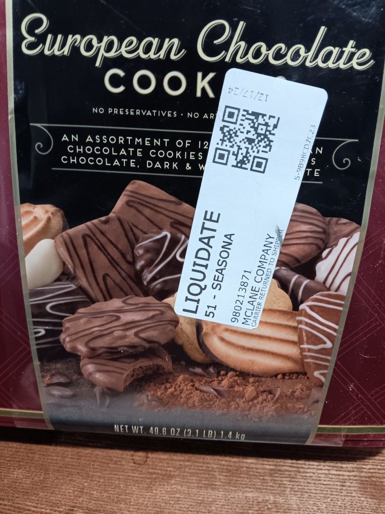 European Chocolate Cookies 3.11 Lbs