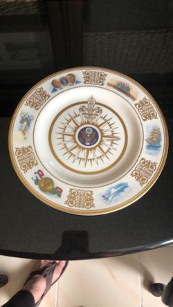 1976 Historical Society Collection Plate Gold Trim