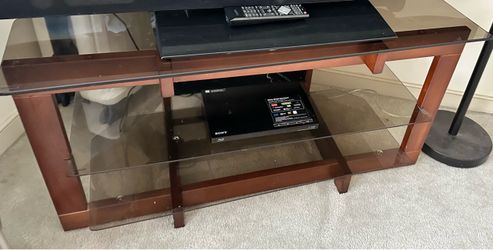 Wood and Glass TV Stand
