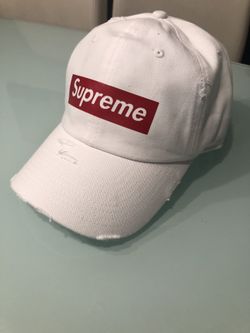 Supreme all white customized hat $40 FIRM