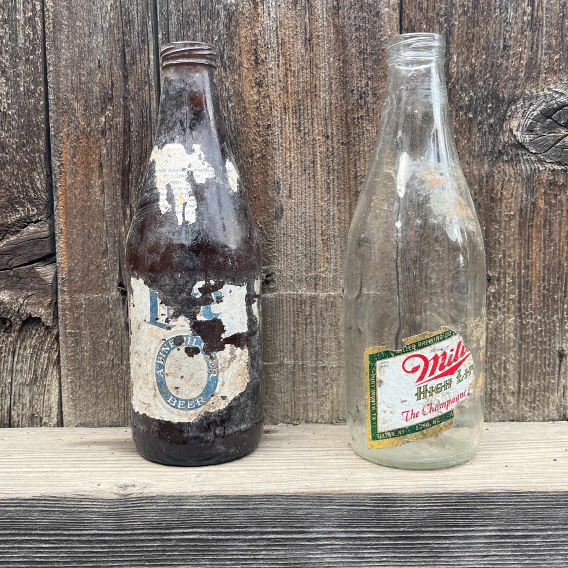 Antique Beer Glass Bottle
