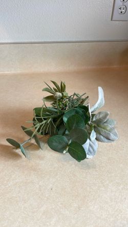 Faux herb plant bouquet