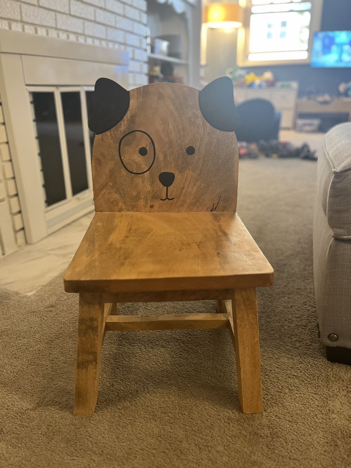 New Never Used Wooden Dog Children's chair