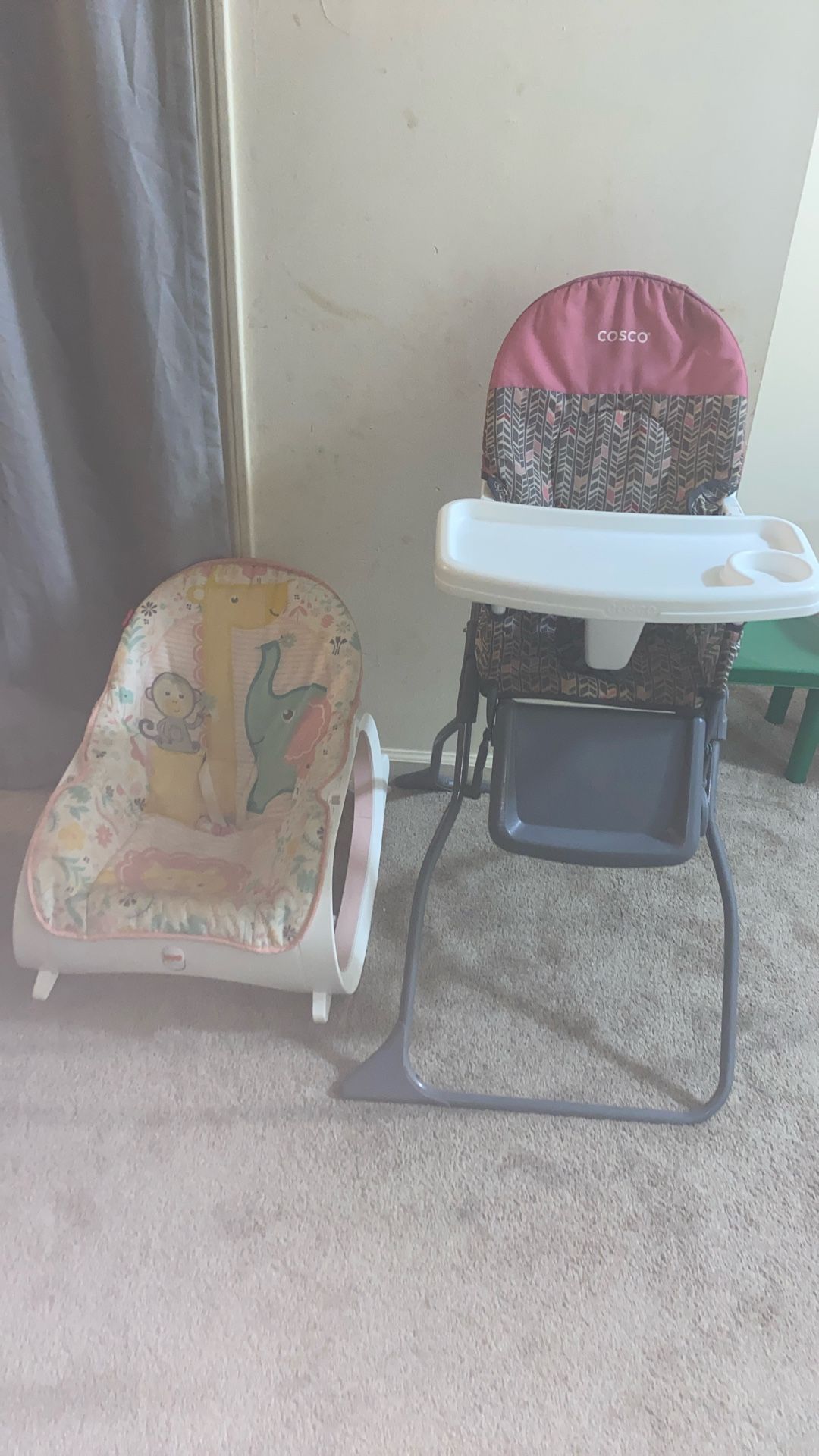 Kids High Chair And Rocking Chair 