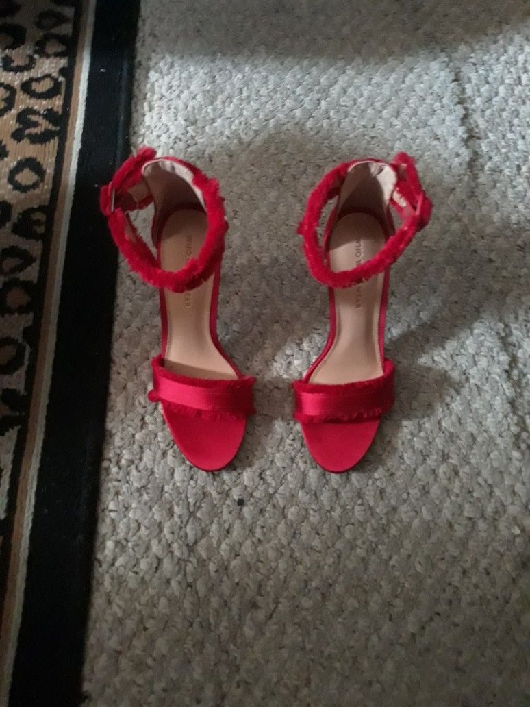 Red 6 Inch Stilettos Heels By Who What Wear