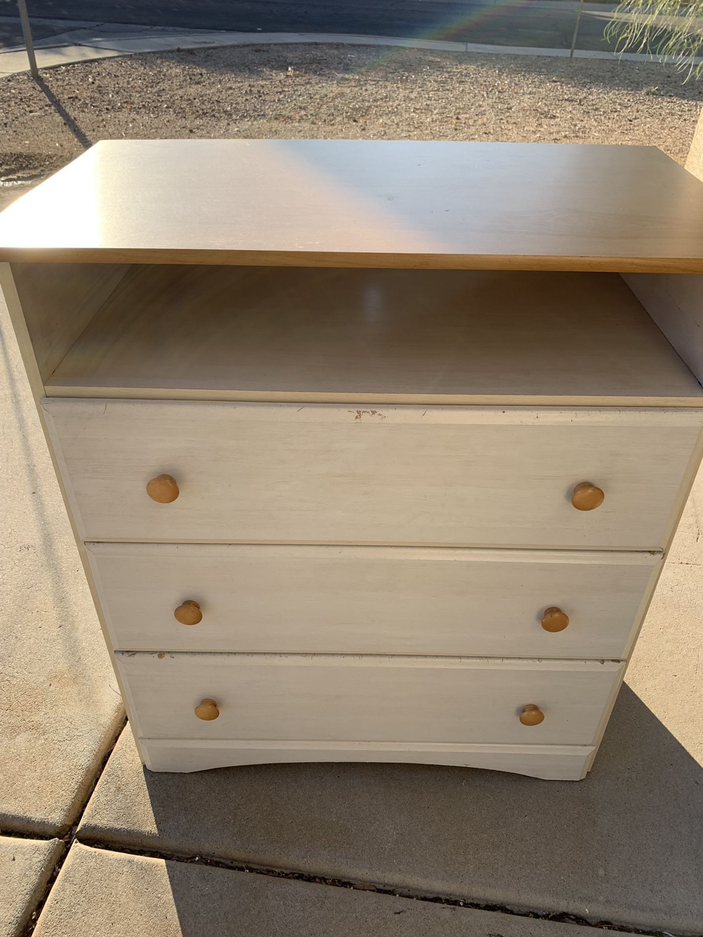 Small three drawer dresser