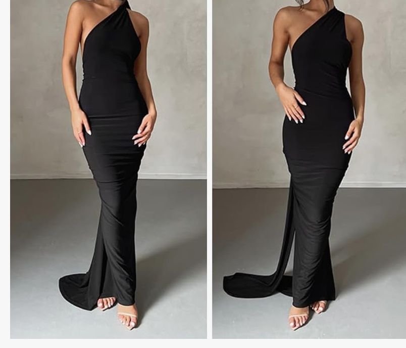 ABYOVRT Women Sexy Backless Bodycon Sleeveless Open Back Maxi Dress for Going Out, Elegant Party Cocktail Long Dress