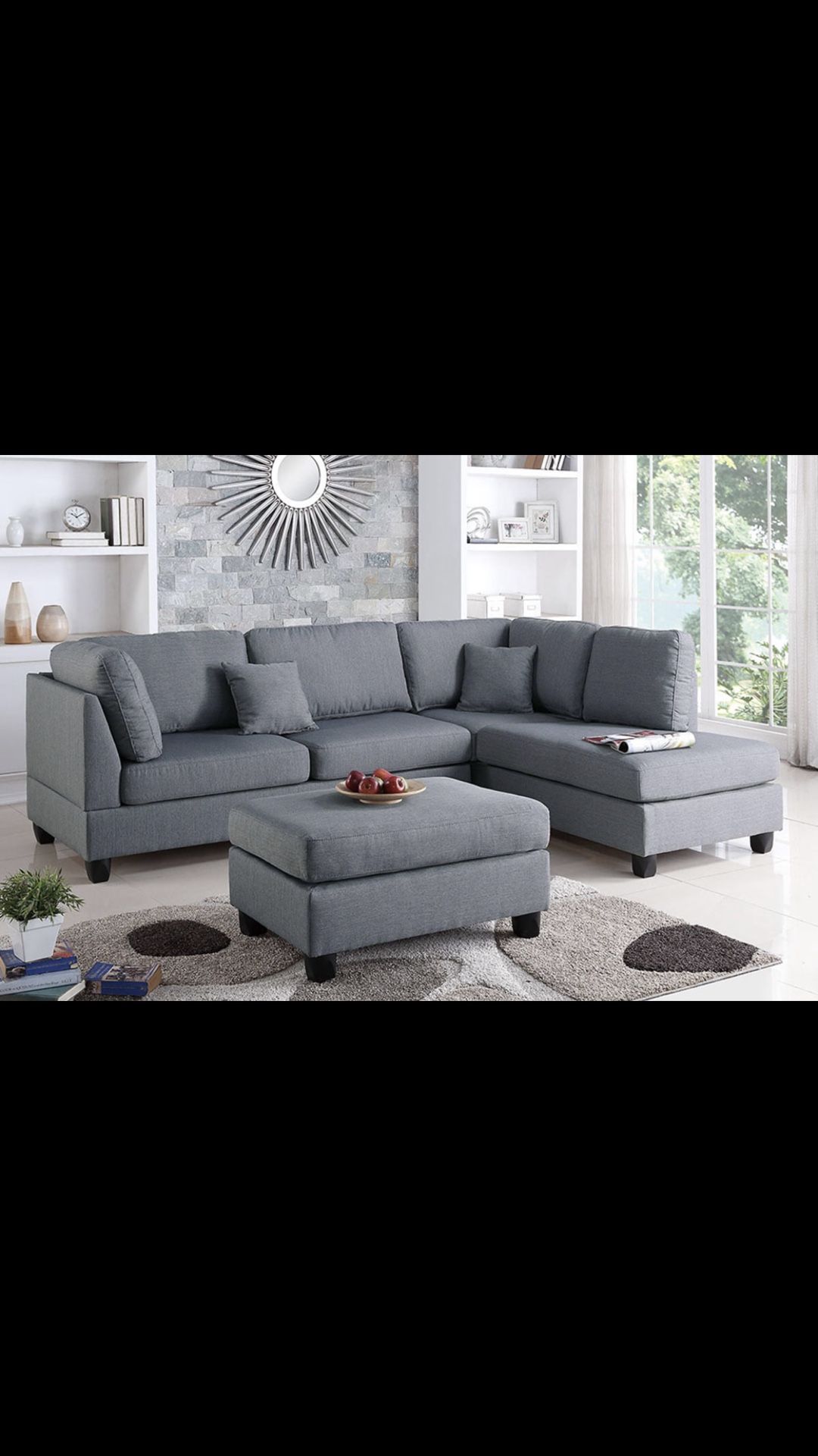 Sectional With Free Ottoman