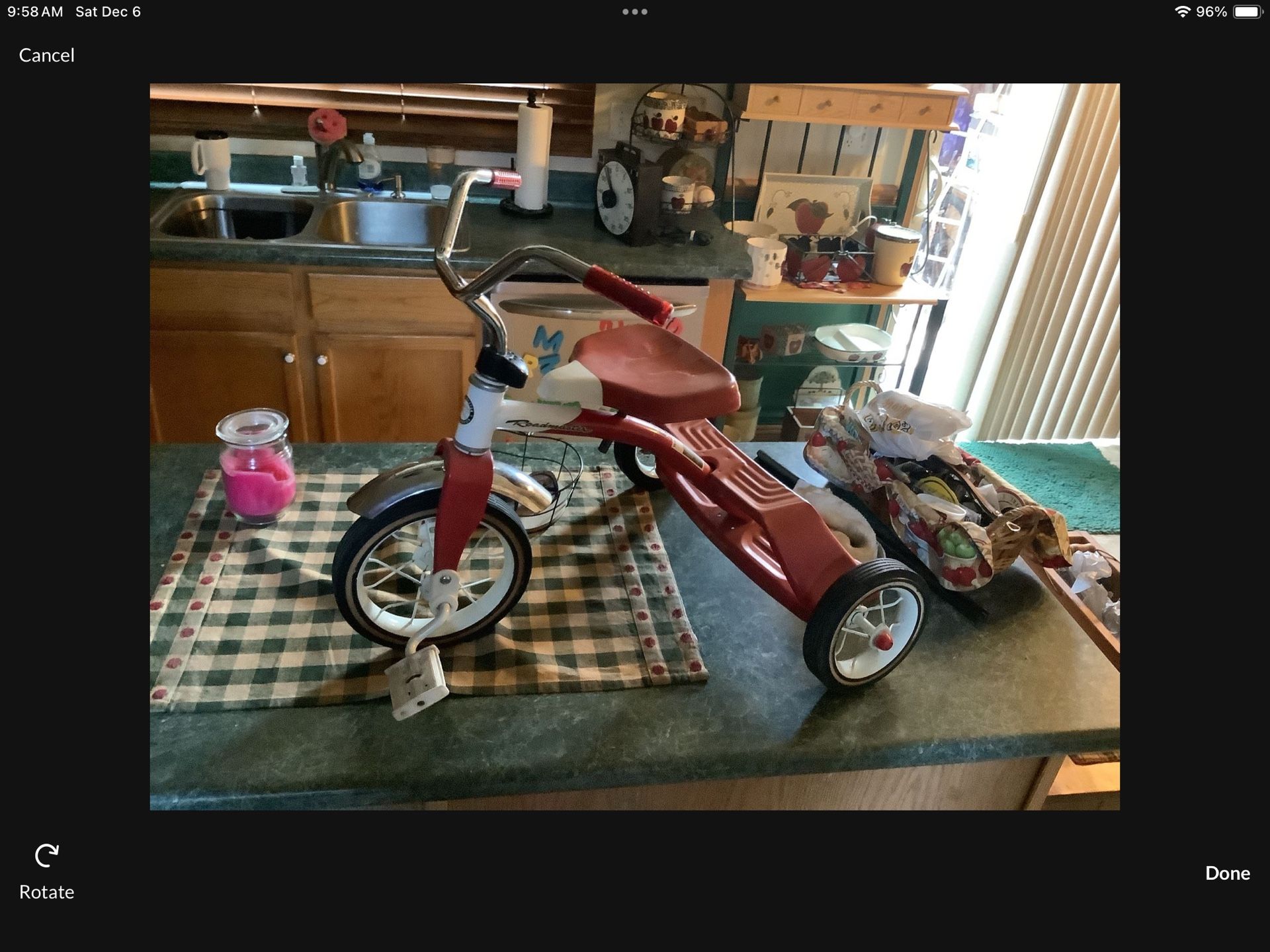 Vintage Swingline Roadmaster tricycle in fabulous condition no rust original all pieces Only used for display indoors. There is of course some discolo