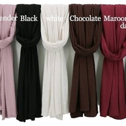 Womens Colorful Premium Jersey Hijabs