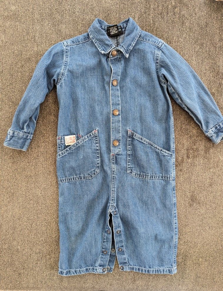 Polo Jeans Co. Ralph Lauren Denim Jumpsuit Girls Size 12-18 Months