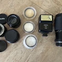 Starblitz 80-200 mm, Rokinon 26A Flash, Samigon Lenses, Tiffen 52MM Bundle