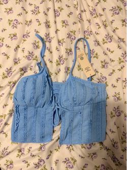 No Boundaries Light Blue Lace Bikini