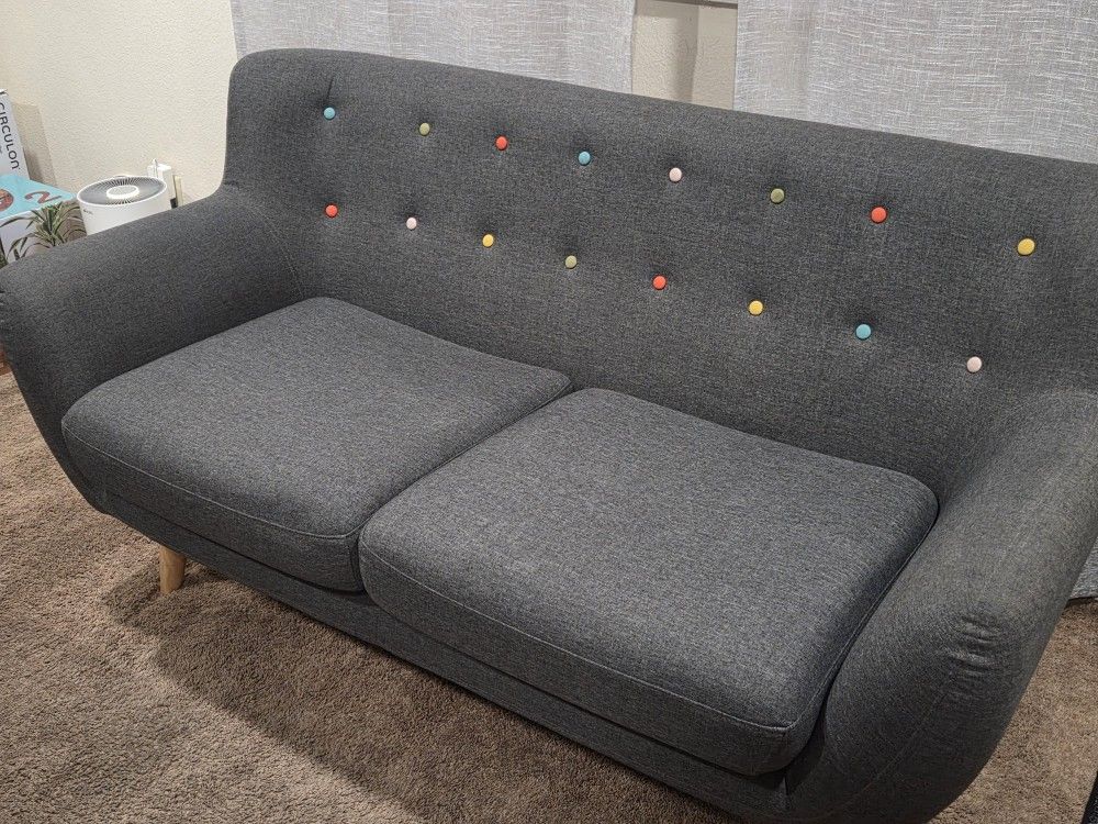 Grey 3-Seater Sofa And 2-Seater