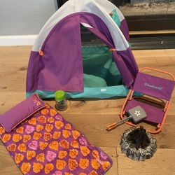 American Girl Doll Tent And Sleeping Bag 