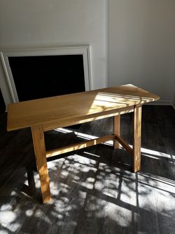 Light Wood Rectangular Desk