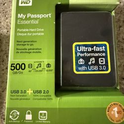 WD 500GB External Hard Drive (USB 3.0) – Brand New Sealed
