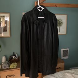 Alfani Brand Leather Jacket 