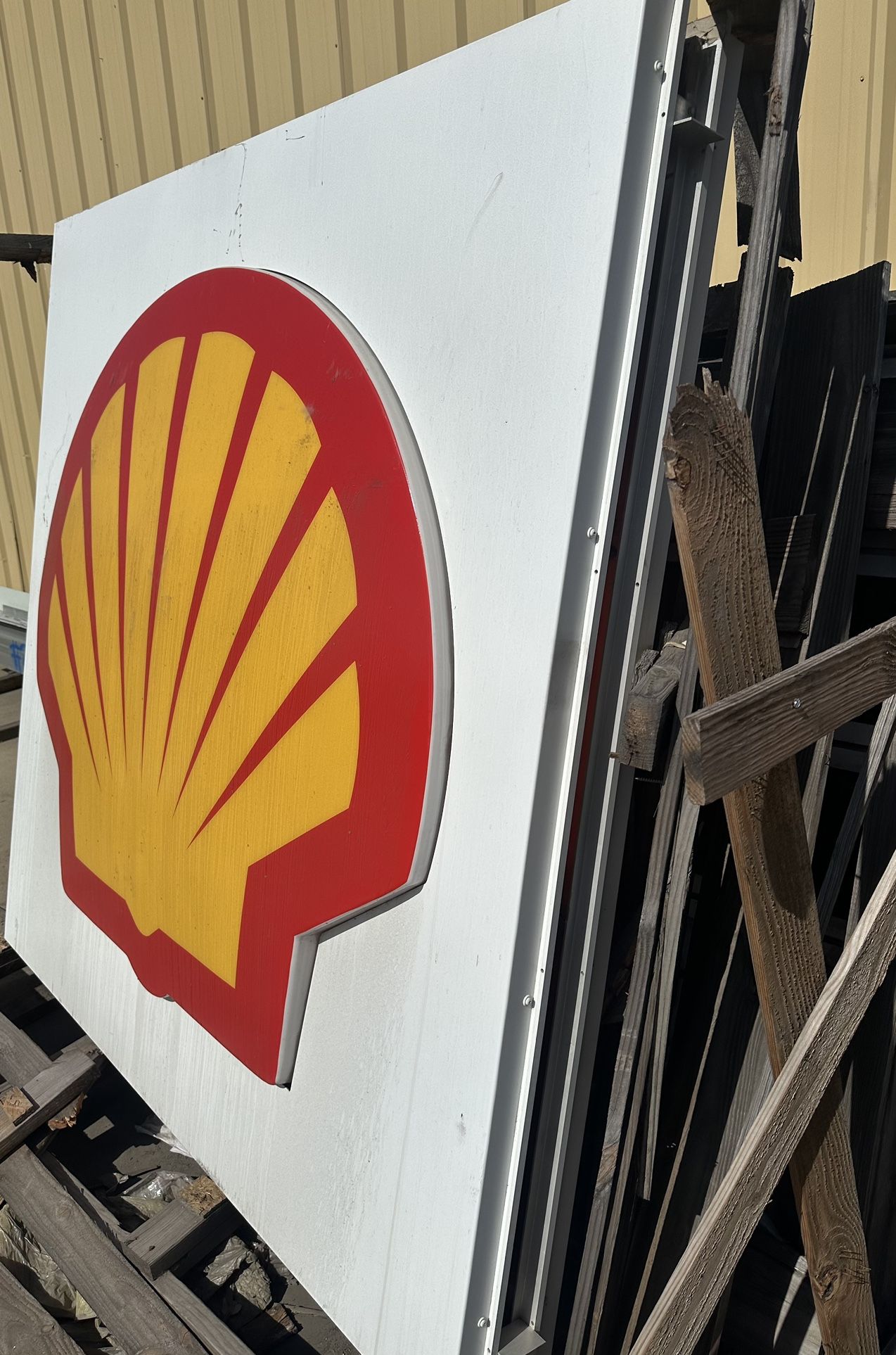 2 Shell Gas Station Signs 6’x6’