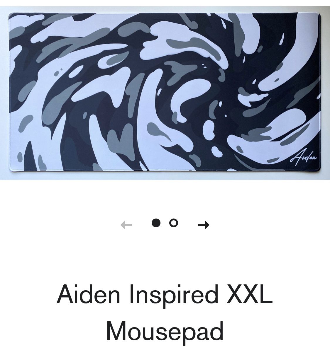 Gutzy Aiden Creator Collection 2 Aiden XXL Mousepad Black -SOLD OUT / Limited Edition (NEW in Box)