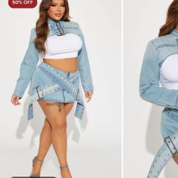 Brand New Plus size Woman's mini  skirt n crop jacket size 3x