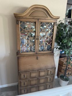 Beautiful vintage slim secretary desk