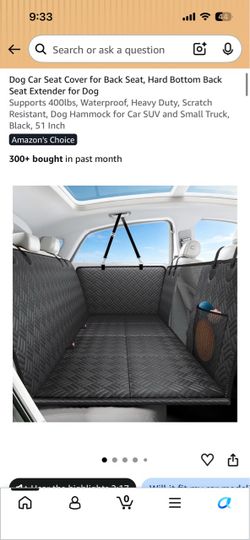 Dog car seat cover for back seat