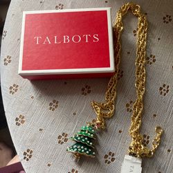 Talbots Xmas Necklace New