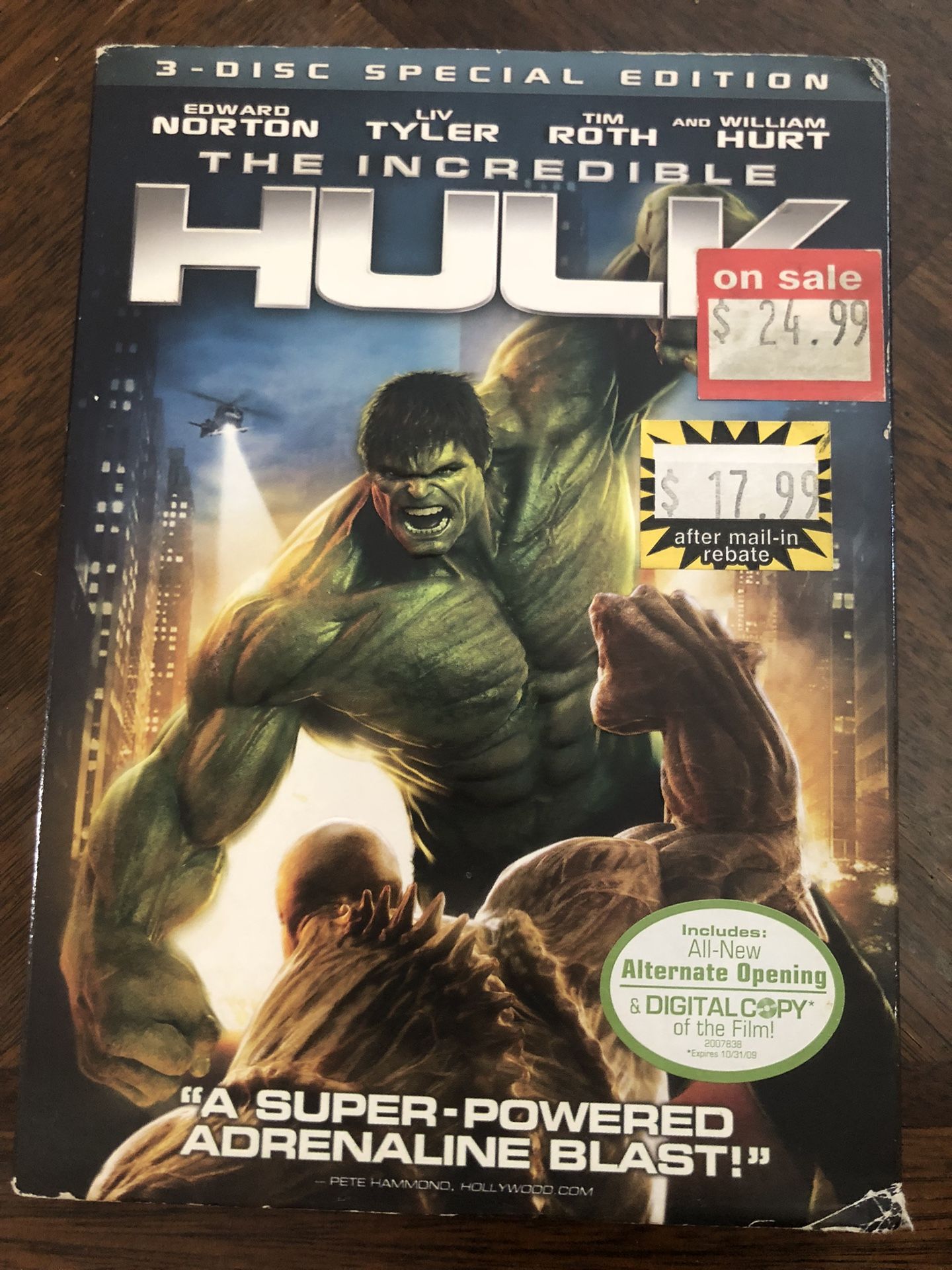 The Incredible Hulk 3 Disc Special Edition DVD 