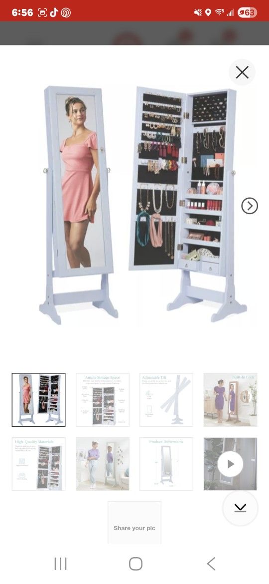 Mirrored Organizer Like New