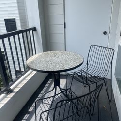 Wrought iron patio table