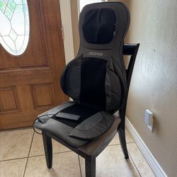 Fancy chair massager with neck massage, air bag therapy.