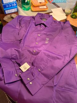 Brand new van Heusen purple dress up shirt