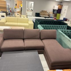 Modern 2 Piece Brown Sectional 
