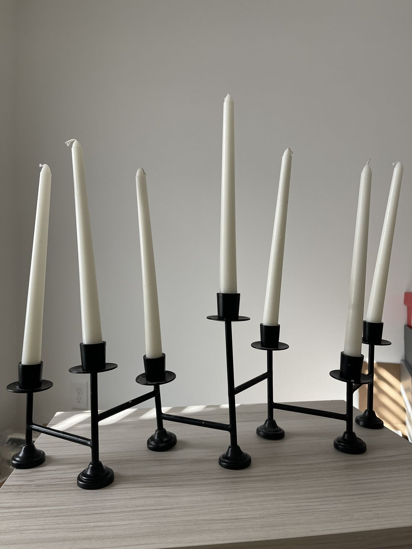 Tapered Candle Holder w/Candles